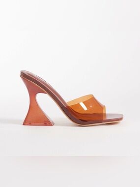 Public Desire Amber Transparent Mule Heel
